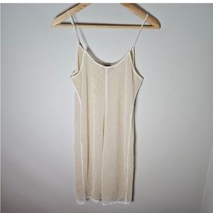 Alexis Slip Dress Lace Nude Stretch Mini Medium